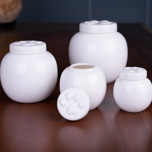 Ceramic Pet Urn for Dog Ashes – Memorial Keepsake Jar for Beloved Pet,